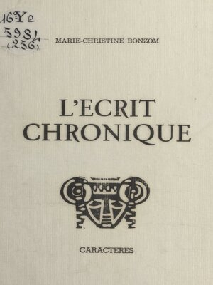cover image of L'écrit chronique